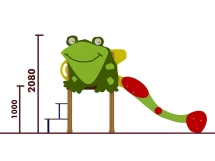 Горка Лягушка 08309 H=1000 для детской площадки Горка Лягушка 08309 H=1000 для детской площадки