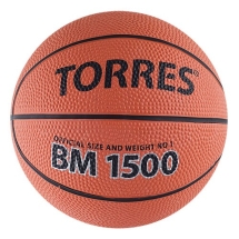 Мяч баск.сув."TORRES BM1500" арт.B00101, р.1,диам. 12 см, резина, нейлон. корд,бут. кам,кор-черн