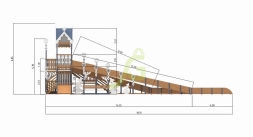 Зимняя деревянная горка "IgraGrad Snow Fox 17" с тремя скатами V4, фото 11