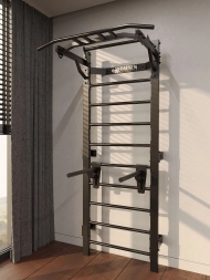 Профессиональная шведская стенка с брусьями и турником Domsen Fitness Ds46 BLACK, фото 1 Профессиональная шведская стенка с брусьями и турником Domsen Fitness Ds46 BLACK, фото 1