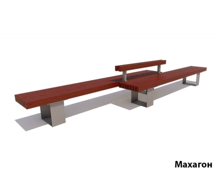 Скамейка Ростов Дабл Лиственница 3 м (2 секции по 2 м), фото 4