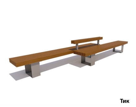 Скамейка Ростов Дабл Лиственница 3 м (2 секции по 2 м), фото 5