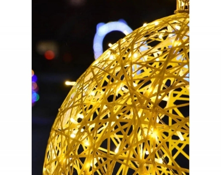 Светящаяся фигура Ёлочная игрушка на раме (диаметр 0,5 м), фото 2