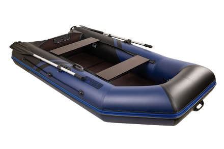 Броня-280 СК слань+киль синий-черный (лодка ПВХ под мотор с усилением), фото 1