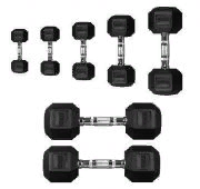 Гантель PERFORM BETTER Rubber Encased Hex Dumbbells, фото 1