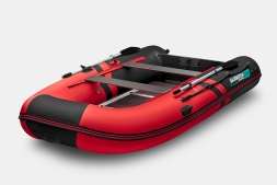 GLADIATOR B 370 LIGHT B Красно-черный моторная лодка ПВХ Фанерный пайол, фото 1