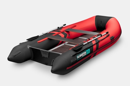 GLADIATOR B 370 LIGHT B Красно-черный моторная лодка ПВХ Фанерный пайол, фото 2