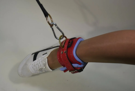 Манжета силовая красная с голубым, фото 1