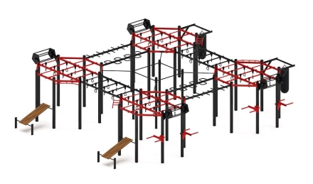 Многофункциональный спортивный комплекс (красный) МК 100.02-01, фото 4