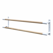 Станок хореографический пристенный двухрядный 1,5 м (перекладина D-40 мм бук)