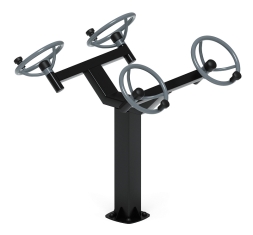 Рули (положение сидя) серый - Уличный тренажер - СТ 102-13, фото 4