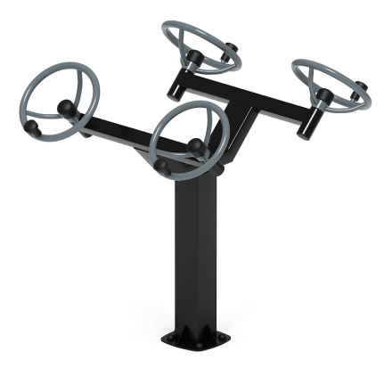 Рули (положение сидя) серый - Уличный тренажер - СТ 102-13, фото 1