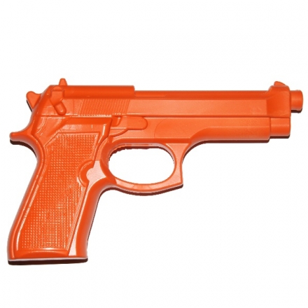 Муляж пистолета тренировочный мягкий пластик Оранжевый 430гр, фото 1