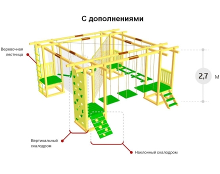 Детский веревочный парк 5 этапов (без страховки), фото 2