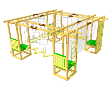 Детский веревочный парк 5 этапов (без страховки), фото 4