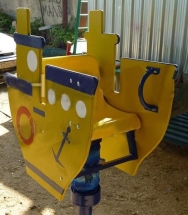 Качалка на пружине Пароходик CКИ 025 для детской площадки