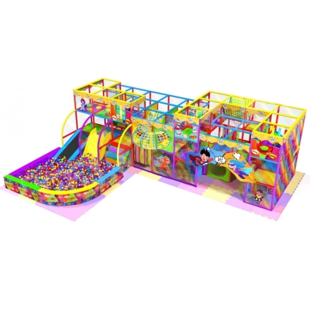 Детский игровой лабиринт «Город героев» 40.25 м² (11,5*3,5 + бассейн (3,5*6,0м)*3,6м), фото 1