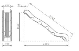 Скат KBT Optima L2,8 H1,5 пластиковый для игровых площадок, фото 6 Скат KBT Optima L2,8 H1,5 пластиковый для игровых площадок, фото 6
