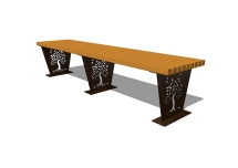 Скамья с фигурной резкой СС004