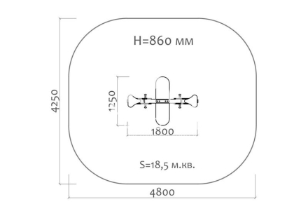 Качели-балансир на пружине Подсолнух 04508 для детской площадки, фото 3