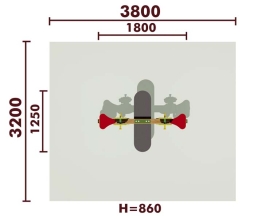Качели-балансир на пружине Подсолнух 04508 для детской площадки, фото 2 Качели-балансир на пружине Подсолнух 04508 для детской площадки, фото 2