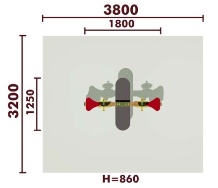 Качели-балансир на пружине Подсолнух 04508 для детской площадки, фото 2