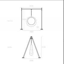 Светящиеся качели с конструкцией Люмус Белый, 1 кольцо Светящиеся качели с конструкцией Люмус Белый, 1 кольцо