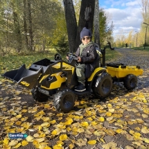 Электромобиль экскаватор-погрузчик A777MP желтый Электромобиль экскаватор-погрузчик A777MP желтый