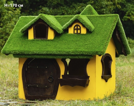 Топиари Дом для гномиков, h=100 см - газон Есо, фото 6
