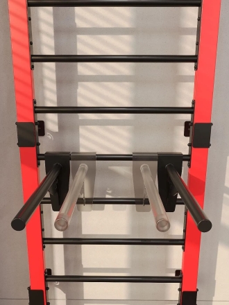 Профессиональная шведская стенка с брусьями и турником Domsen Fitness Ds46 RED, фото 3