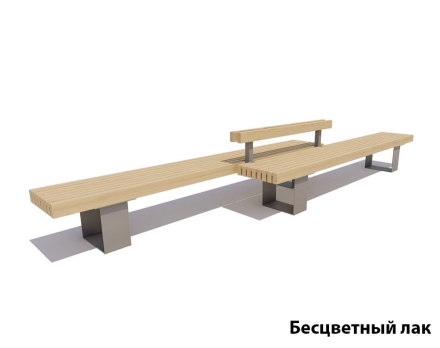 Скамейка Ростов Дабл Лиственница 4,5 м (2 секции по 3 м), фото 3