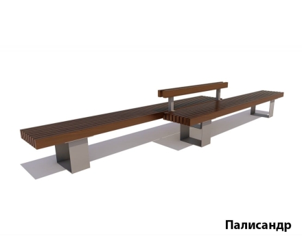 Скамейка Ростов Дабл Лиственница 4,5 м (2 секции по 3 м), фото 4