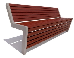 Парковая скамейка Техно, Лиственница (брус 30х60) 0,6 м, фото 4 Парковая скамейка Техно, Лиственница (брус 30х60) 0,6 м, фото 4