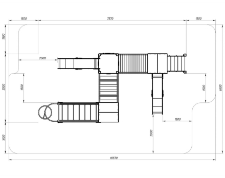 Детская игровая площадка Городок (Алтай) горка Н 1200 ДИК 2.01.3.02-04, фото 5