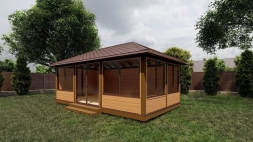 Застекленная беседка ЗАРЯ, фото 7