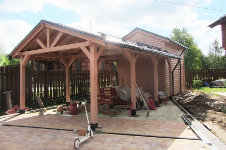 Навес для машин и гараж ШАТО Премиум комплектация, фото 1