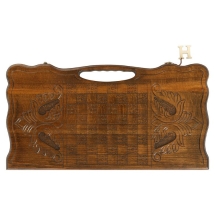 Нарды резные "Корона" с ручкой, Haleyan Нарды резные "Корона" с ручкой, Haleyan