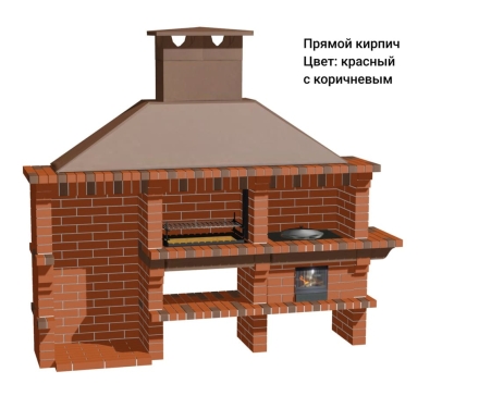Печь Аристократ 832 Прямоугольный кирпич желтый, фото 12