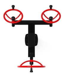 Рули (положение стоя) красный - Уличный тренажер - СТ 103-11, фото 5