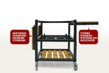 Керамический гриль-барбекю 24 дюйма CFG CHEF Красный Керамический гриль-барбекю 24 дюйма CFG CHEF Красный