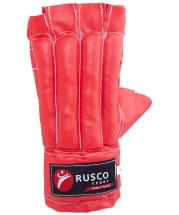 Перчатки снарядные, шингарды, кожзам, красно-сине-черный