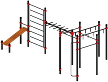 Воркаут ЛОВ 108 красный ВТ 102.14-01