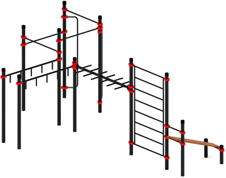 Воркаут ЛОВ 108 красный ВТ 102.14-01, фото 4