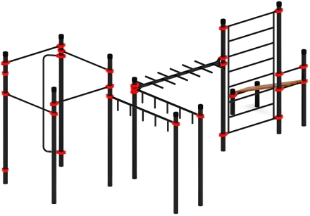 Воркаут ЛОВ 108 красный ВТ 102.14-01, фото 2