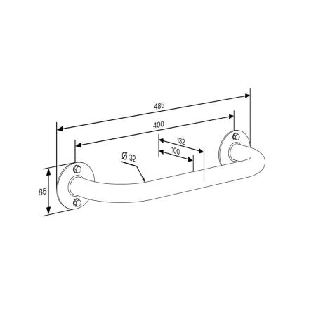 Перекладина шведской стенки и рукохода N-line нержавеющая сталь 400, фото 4