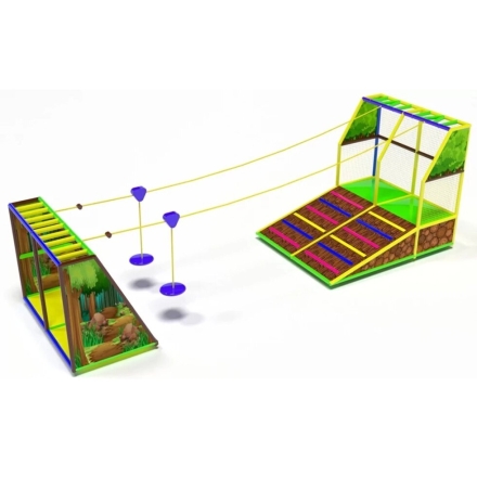 Тарзанка 2х местная Лесное приключение (9-12 м), фото 1