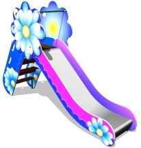 Детская горка Ромашка Г036 H=950 для игровых площадок Детская горка Ромашка Г036 H=950 для игровых площадок