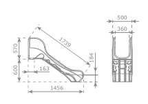 Скат KBT Bronco L1,7 H0,6 пластиковый для игровых площадок Скат KBT Bronco L1,7 H0,6 пластиковый для игровых площадок