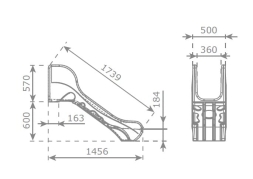 Скат KBT Bronco L1,7 H0,6 пластиковый для игровых площадок, фото 9 Скат KBT Bronco L1,7 H0,6 пластиковый для игровых площадок, фото 9