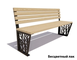 Парковая скамейка Роща, Сосна (без подлокотников) 2,5 м, фото 1